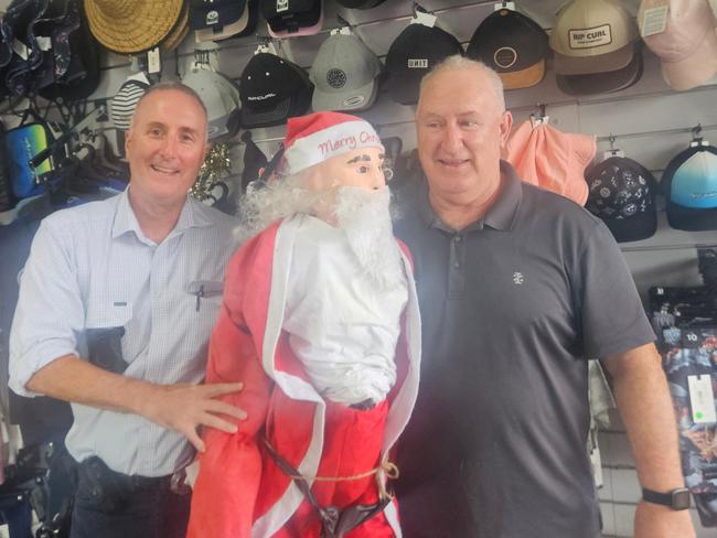 The allegedly stolen Santa was recovered and given back to Danny Lyons the very next day. (Photo: Supplied)