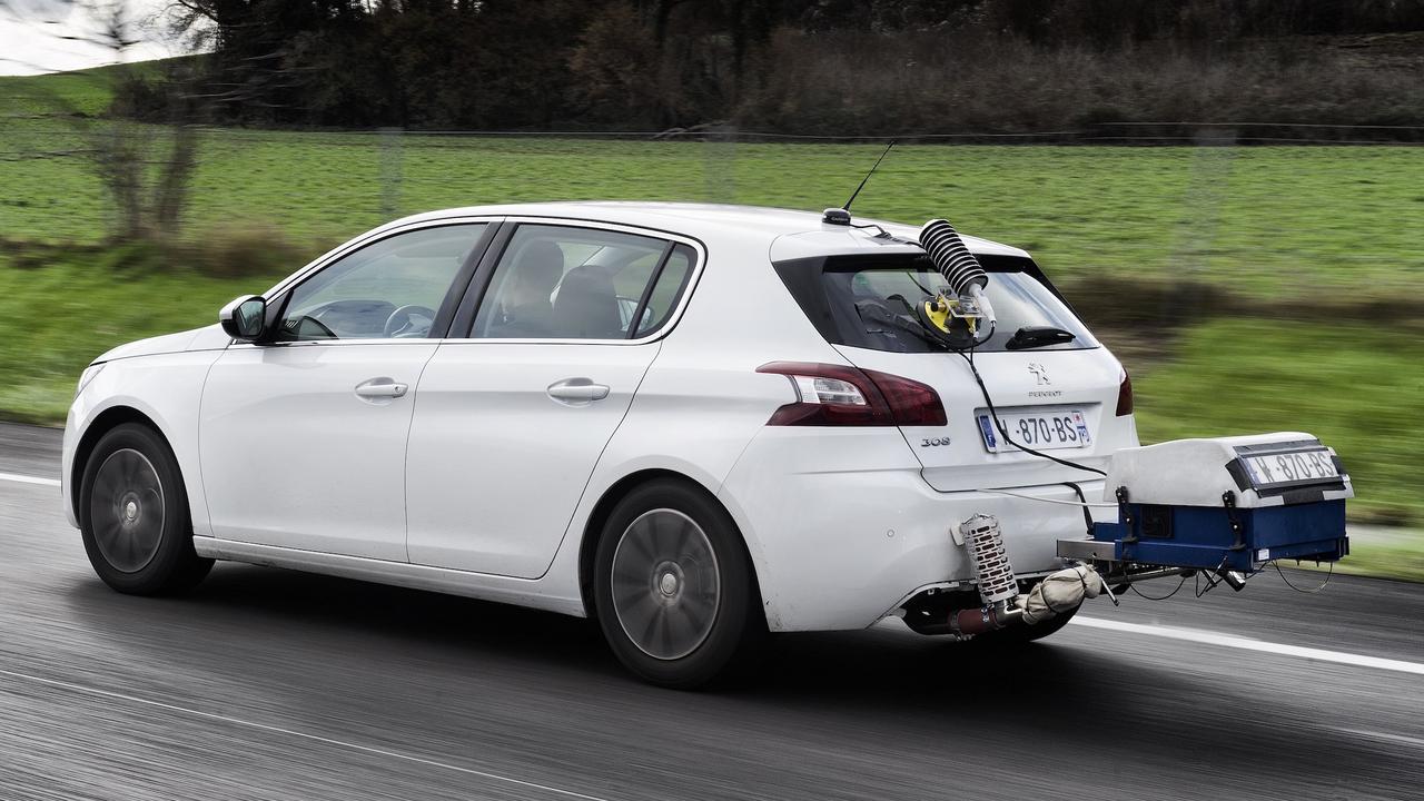 Manufacturers in Europe have already begun testing the economy and emissions of their cars using mobile diagnostics equipment such as the device fitted to this Peugeot. Picture: Supplied