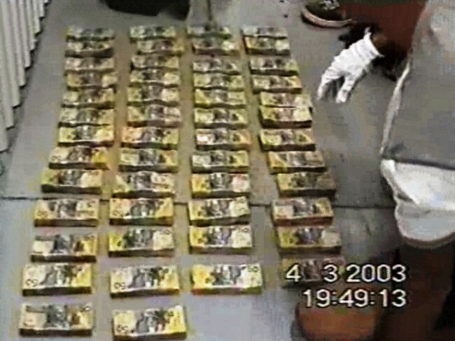 AFP evidence showing the contents of a Commonwealth Bank safety deposit box belonging to the Haklander drug cartel. Picture: Supplied