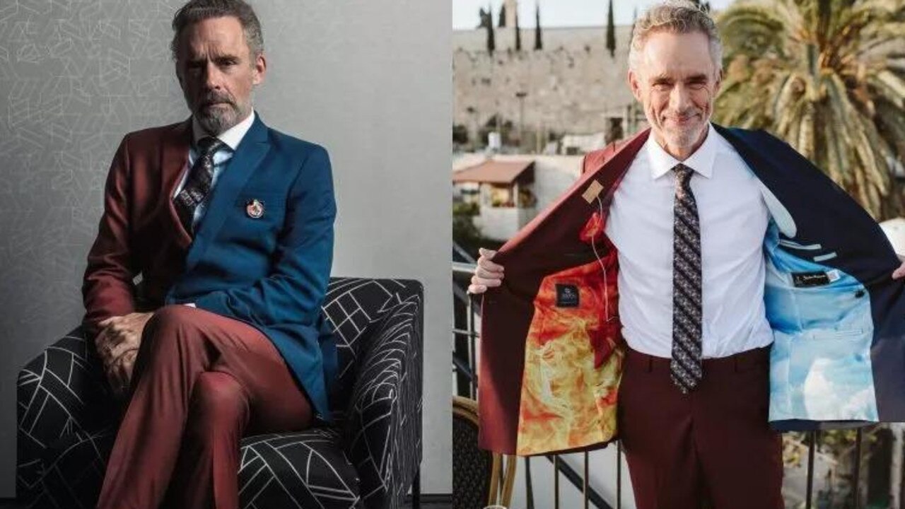 Jordan Peterson and his heaven and hell suit.