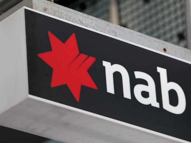 SYDNEY, AUSTRALIA - NewsWire Photos MARCH 30, 2023: NAB Bank signage on a branch on George Street in the Sydney CBD.Picture: NCA NewsWire / Damian Shaw