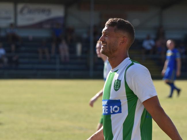 Beerwah Glasshouse striker Tim Lawson has returned to the game after a horrific injury layoff that threatened to cost him a career.