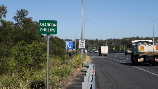 A constant reminder on the side of the Ipswich Motorway. Picture: Chris McCormack.