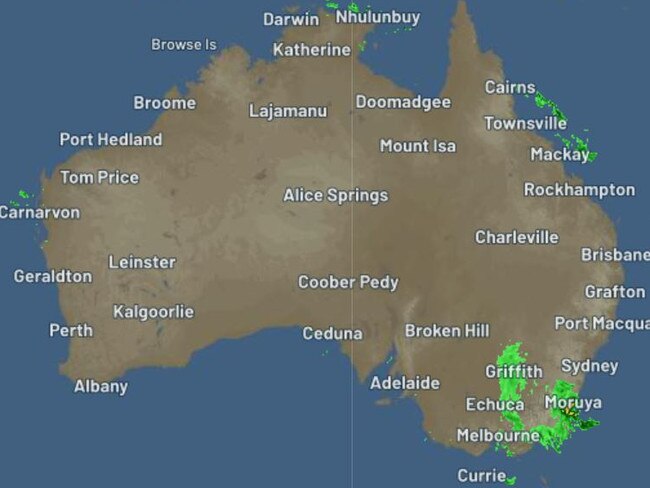 Wild weather conditions will begin to ease now that a low pressure system has moved over the south east, but parts of NSW and Victoria will see rainfall on Saturday. Picture: Weatherzone