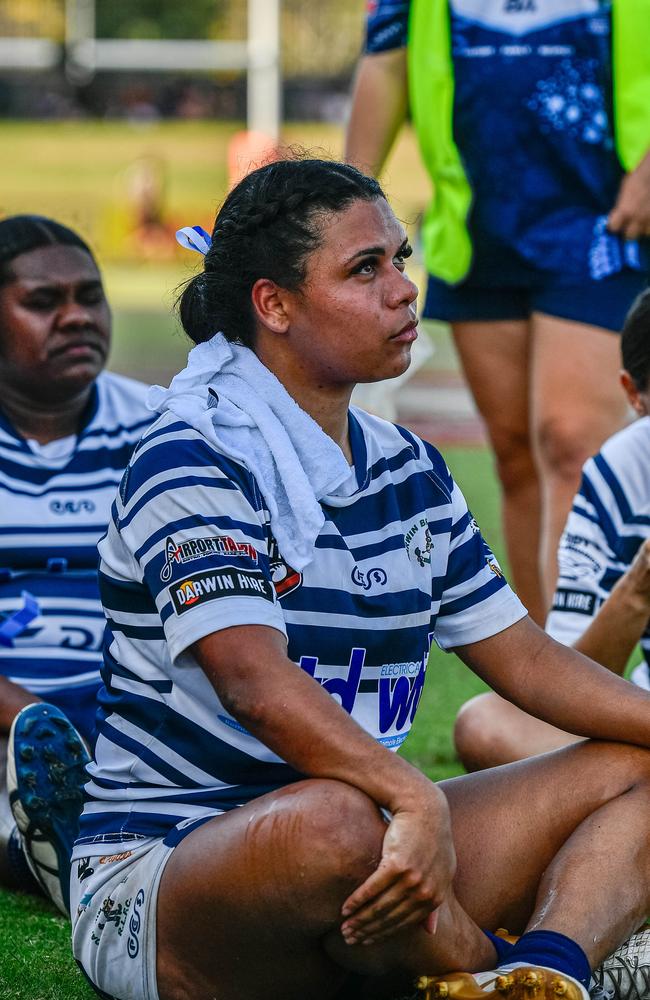 Latoniya Norris as the Darwin Brothers take on the Palmerston Raiders in the 2023 NRL NT women's grand final. Picture: Pema Tamang Pakhrin