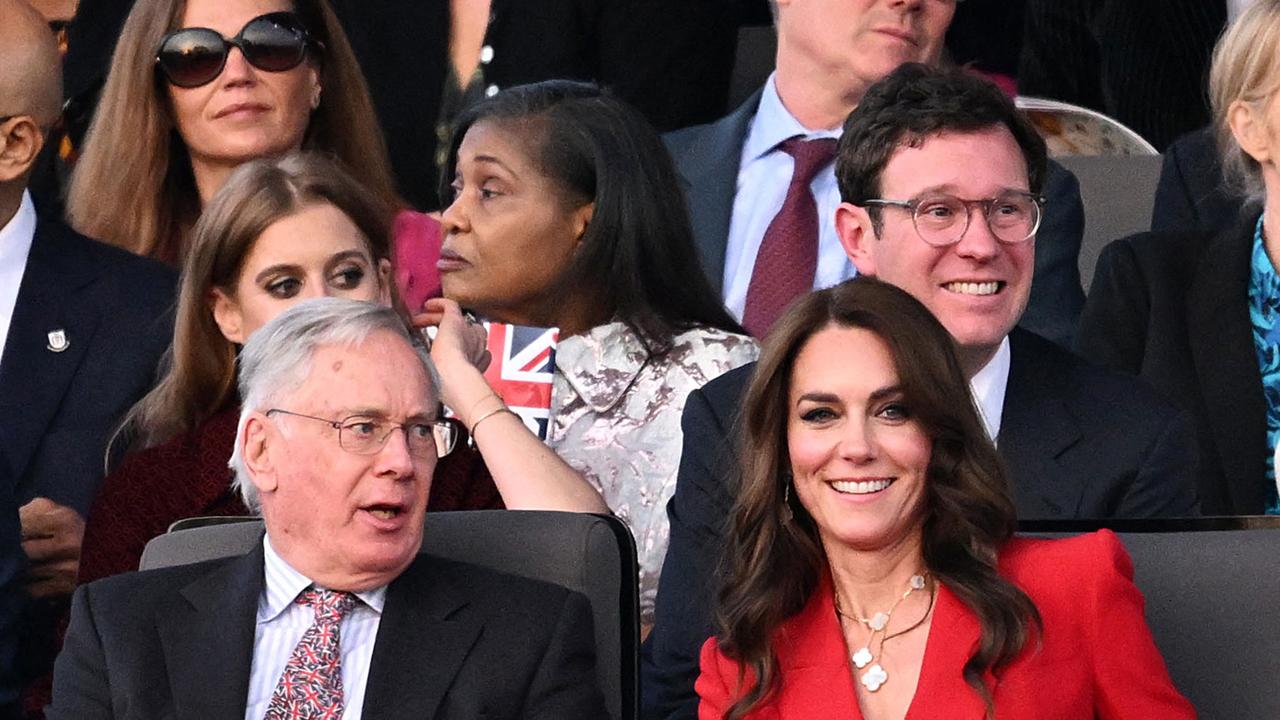 Britain's Prince Richard, Duke of Gloucester sits next to Britain's Catherine, Princess of Wales. Picture: AFP