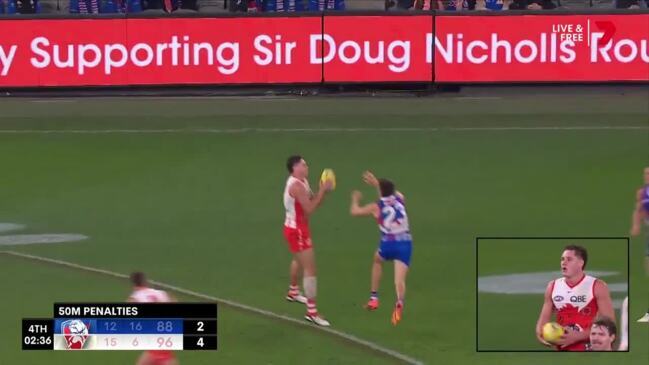 'That's not 50': AFL fans fume over controversial umpire call