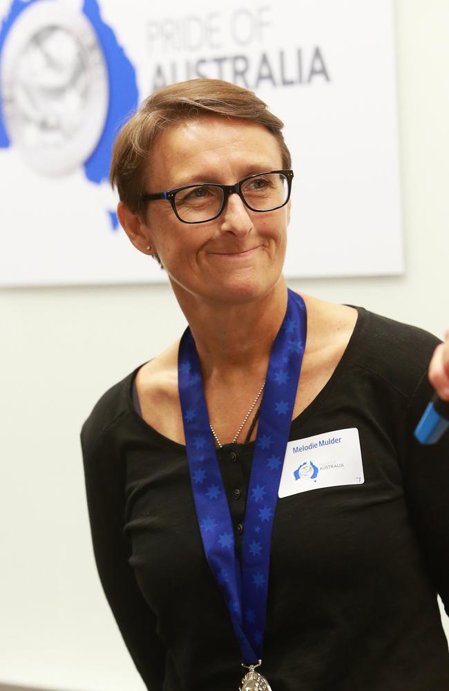 Melodie Mulder at the Pride of Australia breakfast ceremony in Brisbane earlier this year. Picture: AAP Image/Claudia Baxter