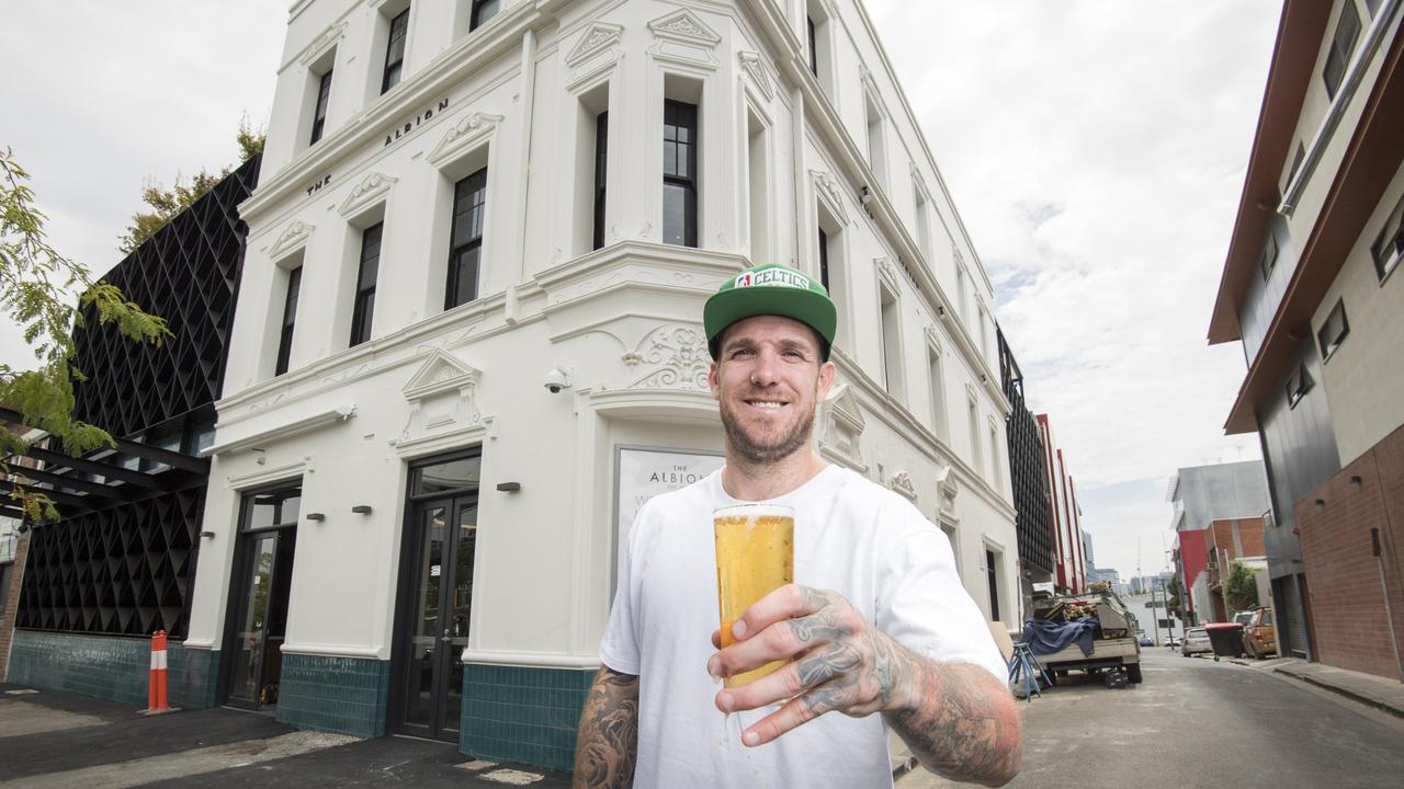 Dane Swan is a co-owner of The Albion in South Melbourne. Picture: Jason Edwards.