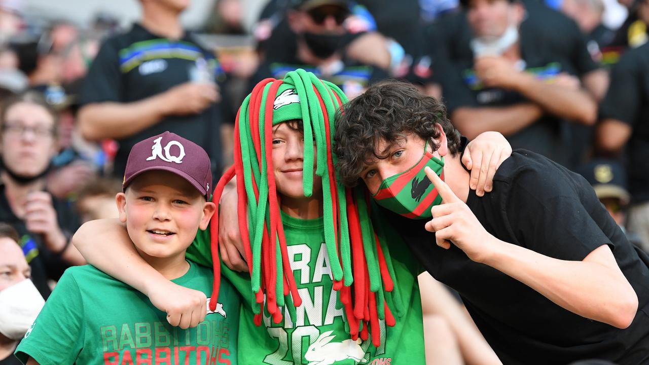 The Rabbitohs are expecting a financial black hole, with the club unable to sell tickets and memberships without a home ground. Picture: Getty Images.