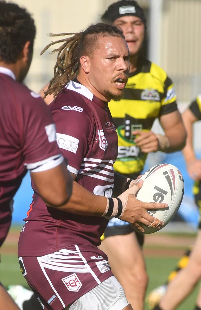 Townsville A Grade rugby league game between Souths and Centrals at Townsville Sports Reserve. Souths Bulls captain Shaun Nona. Picture: Evan Morgan