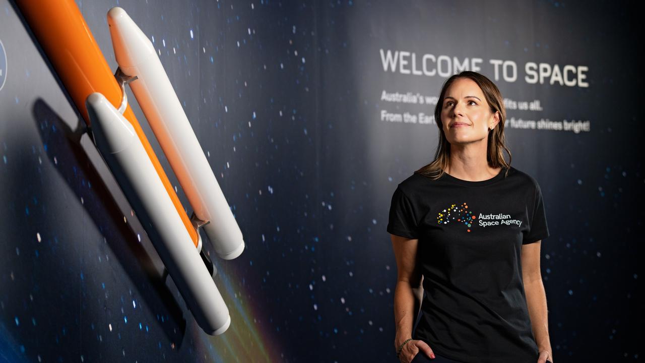 Katherine Bennell-Pegg at the Australian Space Agency in Adelaide. Picture: Brad Griffin