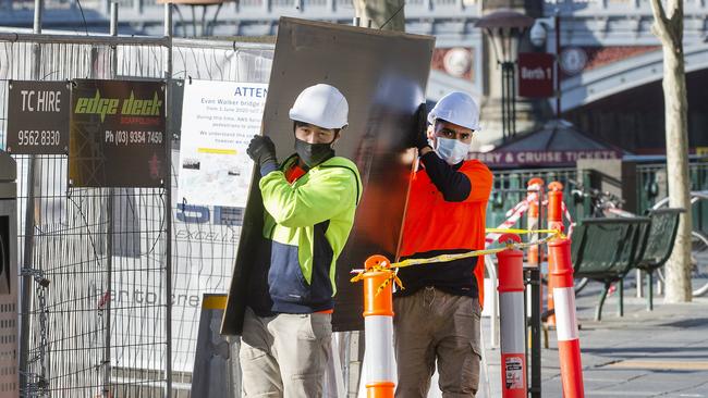 The construction industry will operate in ‘lite mode’ under stage four. Picture: Rob Leeson.