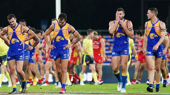 West Coast was stunned by Gold Coast in Round 2. Picture: AAP