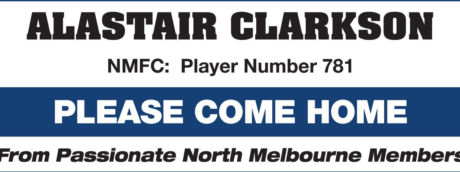 The Alastair Clarkson add which will appear in Saturday’s Herald Sun.