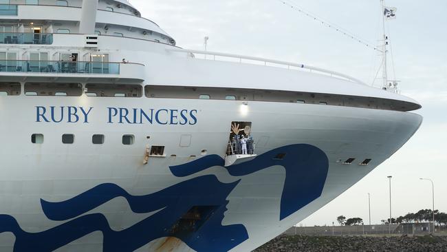 NSW Health was slammed in a report into the bungled disembarking of the Ruby Princess cruise ship, which allowed 2700 passengers to enter Sydney and in some cases travel on to other states or countries despite an outbreak of coronavirus on board. Picture: Mark Metcalfe/Getty Images