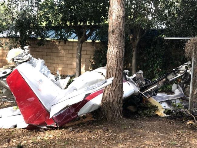 The plane crashed into a shed in Santa Paula.