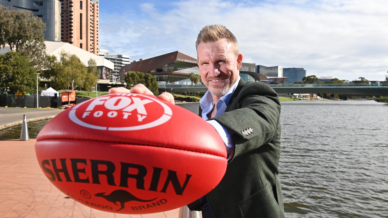 3/4/24. Gather Round - former Collingwood coach &amp; player Nathan Buckley for the longest kick over Torrens Fox promotion. Picture: Keryn Stevens