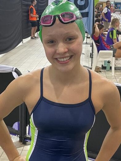 Somerville House swimmer Eliose McLellan earlier this year at the QGSSSA swimming championship.