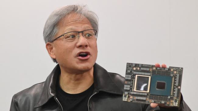 Nvidia co-founder and CEO Jensen Huang has steered the company during a period where its stock price has soared by more than 3700 per cent. Picture: AP