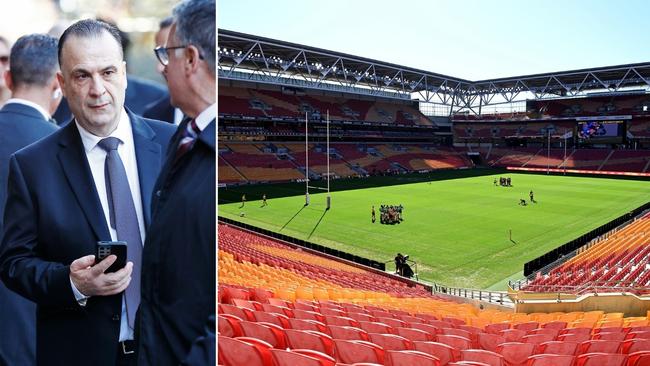 Peter V'landys and an empty Suncorp Stadium.