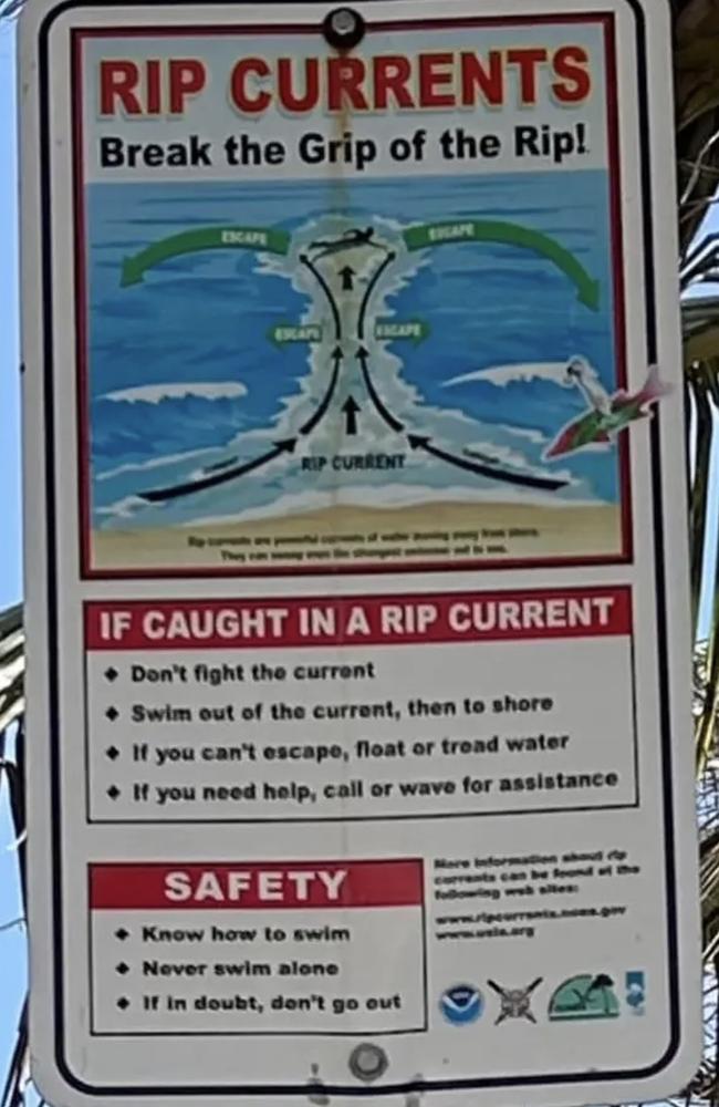 This sign was up at the beach. Picture: Hutchinson Island Florida/Facebook