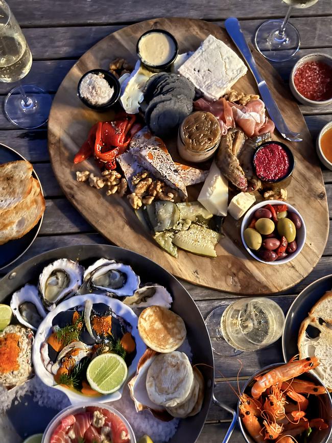 The Surf’s catered charcuterie and seafood including Yamba prawns is a menu feature. Picture: Jenifer Jagielski