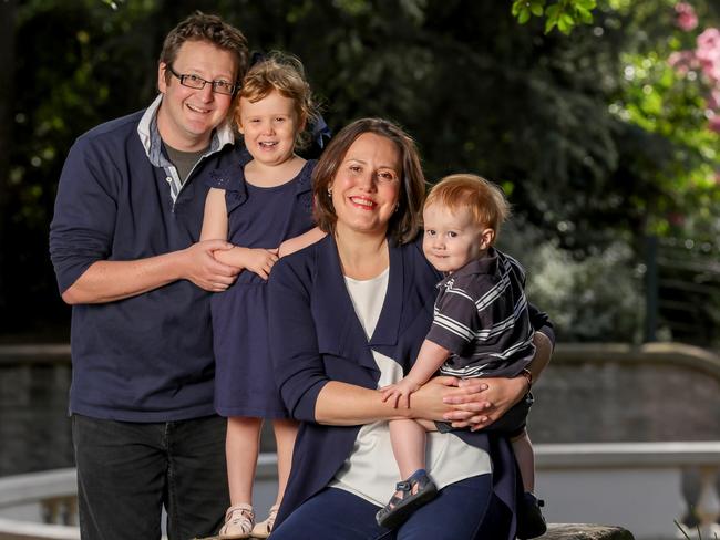 O’Dwyer with her family. She said telling the Prime Minister about her plans was the hardest conversation of her life. Picture: Tim Carrafa