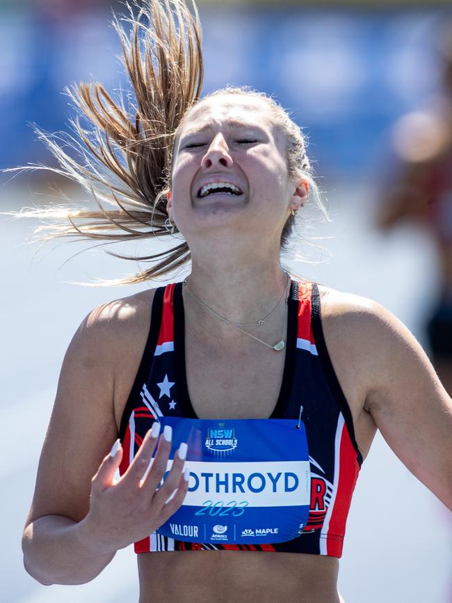 Ivy Boothroyd of Endeavour Sports High School after completing her comeback from injury.