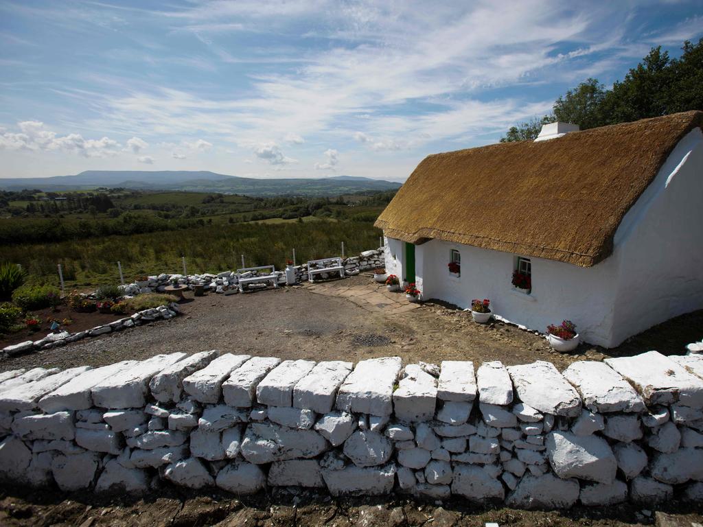 The 500km Irish border has become a key sticking point in negotiations. Pictured, a house near the village of Belcoo, Enniskillen, Northern Ireland, on the border with the Republic of Ireland. Picture: PAUL FAITH / AFP.