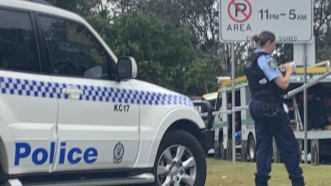 Police closed off the Cabarita Beach headland car park during an operation on Saturday morning, June 26, 2021. Picture: Liana Boss