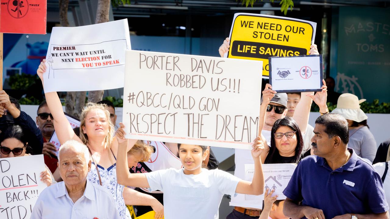 Customers of collapsed builder Porter Davis protested and received a government bailout as a result. Picture: Richard Walker