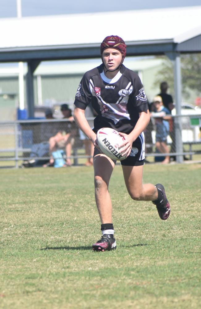 Hamish Donohoe in the Magpies Black v Magpies final in the RLMD U13s division in Mackay. August 14, 2021. Picture: Matthew Forrest