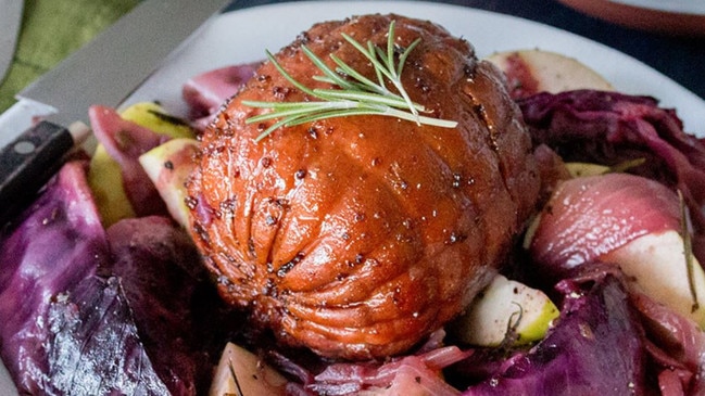 Tofurky's Apple, Cabbage and Ham roast with rosemary scented sauce. Picture: Tofurky