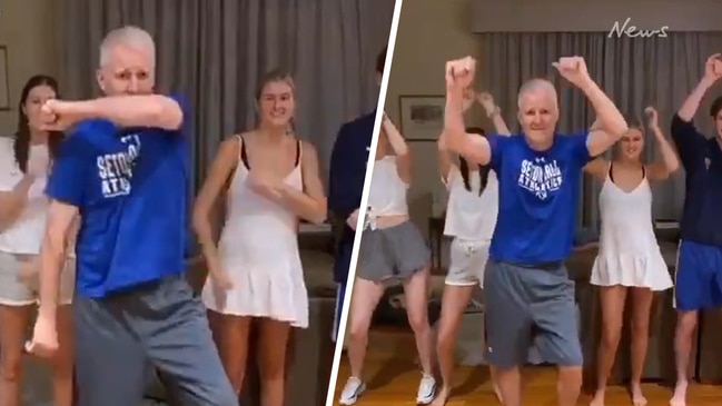 Andrew Gaze busts a move in viral family TikTok