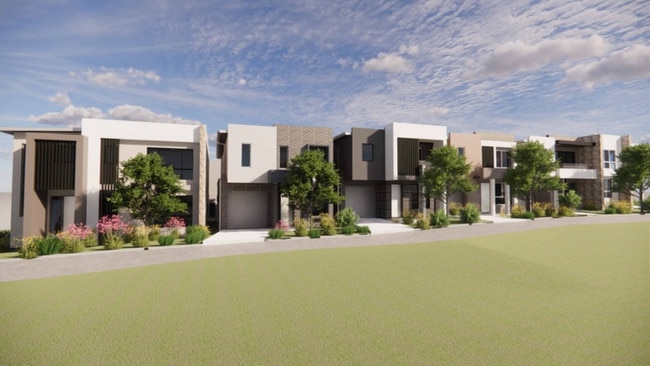 The combined $11m dollar housing development contributes to state government plans for 3,200 new houses to be built in Catherine Fields. Picture: IDA Design Group