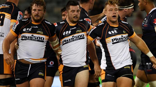 Brumbies forwards during their match against the Rebels. Picture: Getty Images