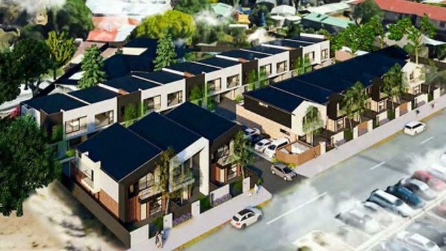 Aerial concept images of a residential development planned for Chalmers Street, Marion. Picture: Yogo Design &amp; Consulting