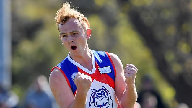 Mitchell Dillon booted five goals for North Heidelberg. Picture: Andy Brownbill.