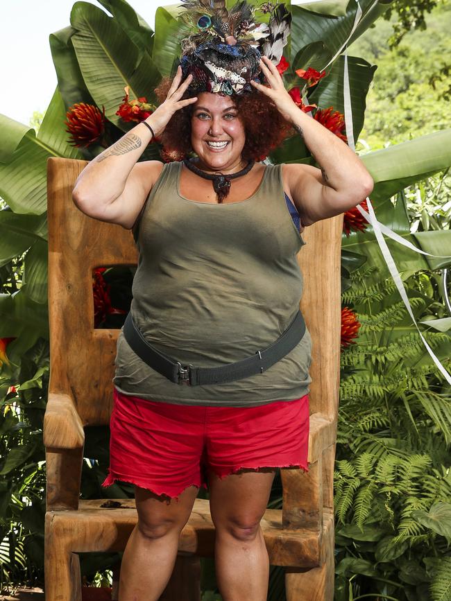 Winning her second reality show last year — I’m A Celeb. Picture: Dylan Robinson