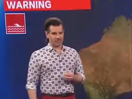 ABC weather presenter Nate Byrne needed to pause on-air after experiencing a panic attack. Picture: ABC News Breakfast.