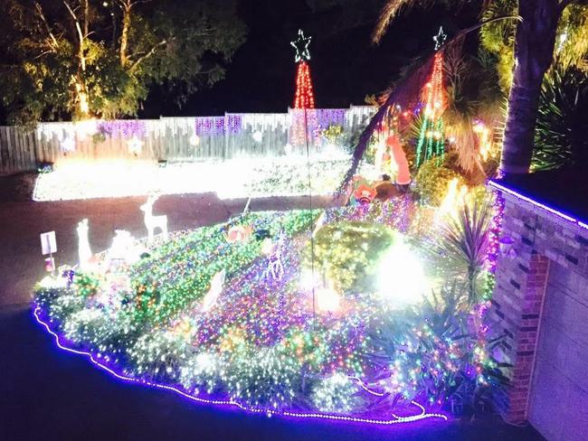 Sam’s previous lights display in Mornington.