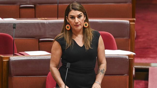 Independent senator Lidia Thorpe addresses the senate this week. Picture: NCA NewsWire