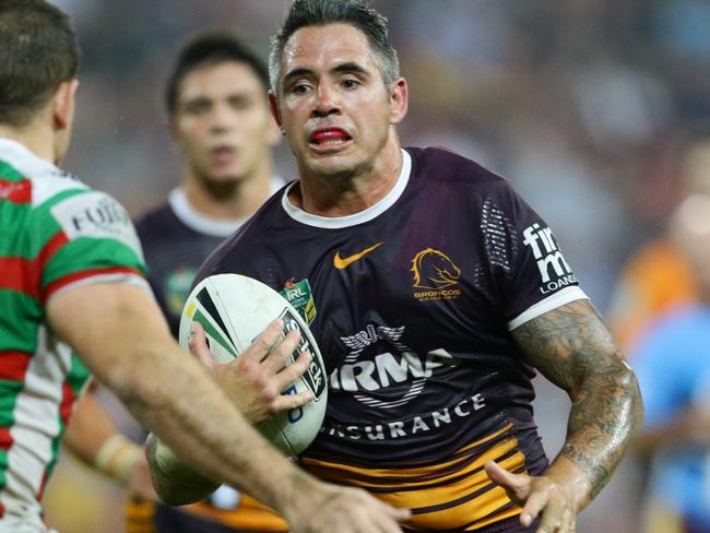 Corey Parker of Brisbane during the NRL game between the Brisbane Broncos and the South Sydney Rabbitohs. Pic Darren England.