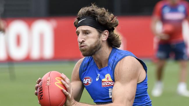 Marcus Bontempelli at training with the Western bulldogs at Whitten Oval. Picture: Andrew Henshaw