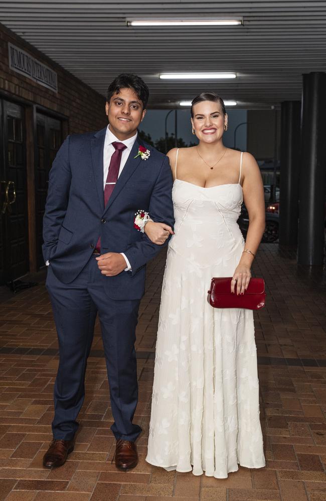 Dihan Yapa and partner Pip Lilford at the Toowoomba Grammar School formal at Rumours International, Wednesday, November 13, 2024. Picture: Kevin Farmer