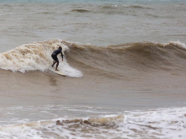 The Nightcliff foreshore turned into a Surfers Paradise on Saturday afternoon. Picture: Floss Adams.