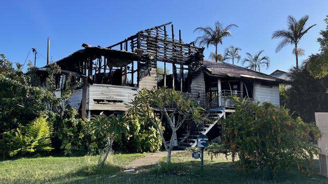 A house at the corner of Lennox Street and North Street was gutted by fire.