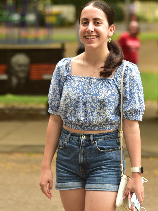 First time voter Sofia Brescianini at the Mundingburra State School. Picture: Evan Morgan