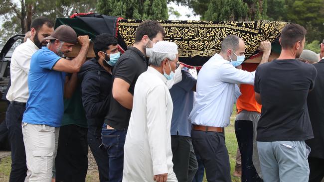 Burial for Dr Luqman Jubair at Southport Lawn Cemetery. Dr Luqman went missing in surf after trying to help a fisherman in trouble. Picture Glenn Hampson